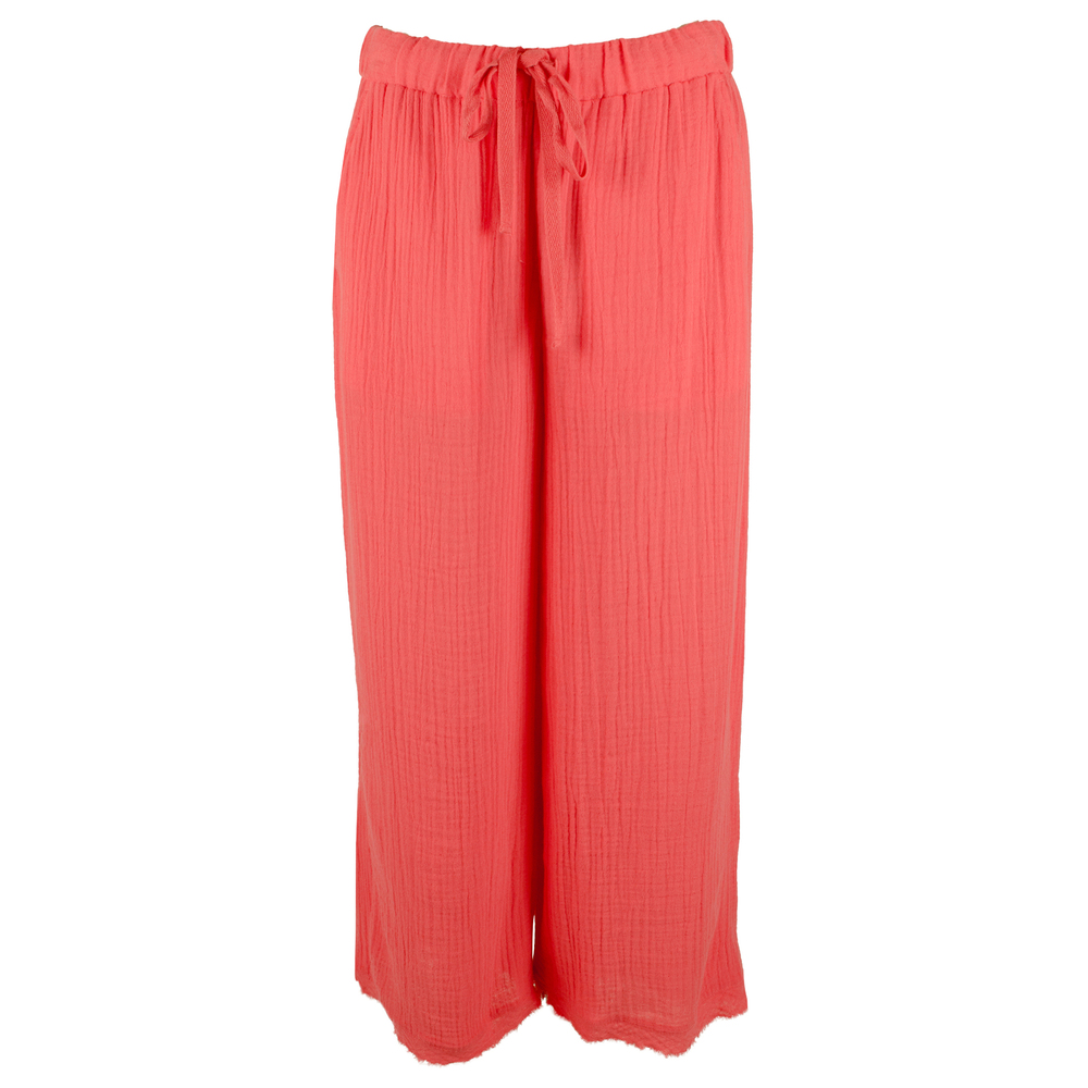 Eileen Fisher Women's Organic Cotton Gauze Wide Leg Cropped Pants X-Small